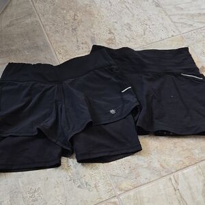 Black Athleta Shorts Skort Bundle Xs